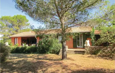 a house with a tree in front of it at Lovely Home In Puisserguier With Wifi in Puisserguier