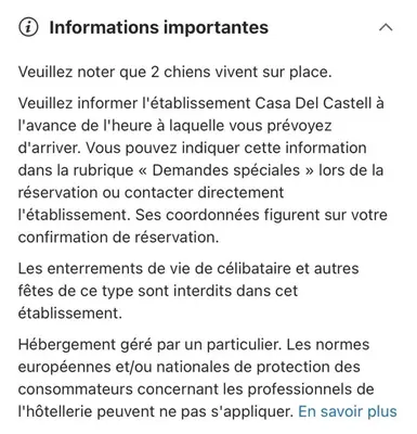 a screenshot of a cell phone screen with a document at Casa Del Castell in Carcassonne