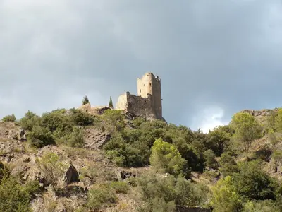 an old castle on top of a hill at Gîte le Relais de la Cavayere in Carcassonne