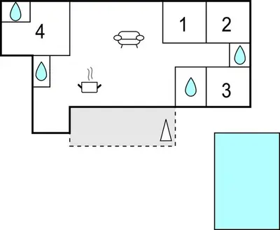 a block diagram of a reactivity diagram of a reaction molecule at Cozy Home In Salles D'aude With Wifi in Salles-d'Aude