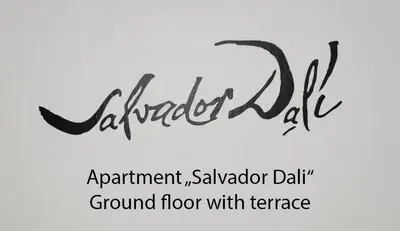 a sign that says glacier alley ground floor floor withtreffenitis at Maria Magdalena Apartments in Rennes-le-Château