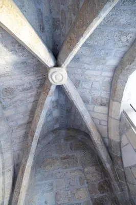 an overhead view of a ceiling in a building at Studio du Maire Maison de L'Église du Couvent in Narbonne
