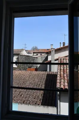 a view from a window of a roof at Appartement 