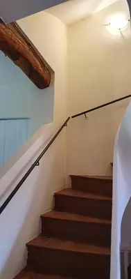 a set of stairs in a house at La maison de mon enfance ! Au cœur du Minervois ! in Félines-Minervois