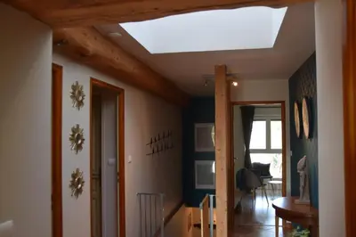 a ceiling with a skylight in a room at Gîte - Holiday Home Vent Tramontane in Limoux