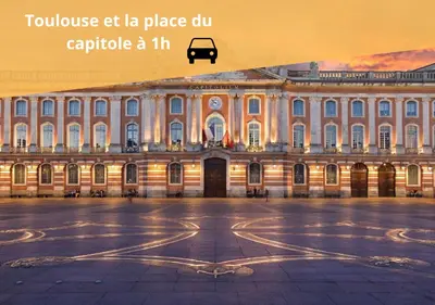 a kitchen with a table with food on it at LE CONCORDE-WIFI-Clim-Parking-3étoiles-OcKeys in Bram