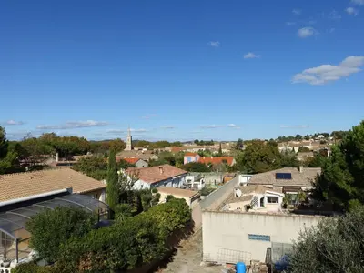 a view of a small town with houses and trees at Holiday Home La Maison d'Antoine by Interhome in Salles-d'Aude