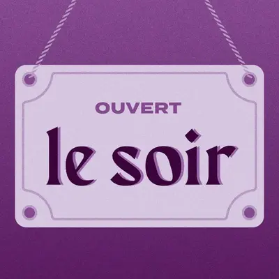 a sign that says convert ke soil on a purple wall at Chambre au Domaine Spa-piscine sauna in Lescout