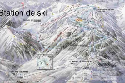 a map of a snow covered mountain at Koh Samui Siam Manahakhon Appart & Spa in Rieux-de-Pelleport