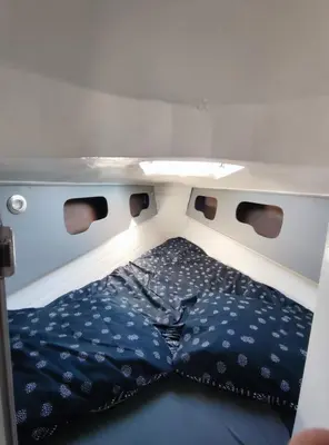 a small bed in the back of a plane at St Helene in Gruissan