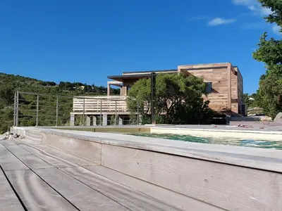 a skate park with a building in the background at Lodge d'Œnotourisme avec vue imprenable ! in Vingrau