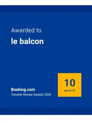 a yellow box with the text awarded to le balion at le balcon in Camps-sur-lʼAgly