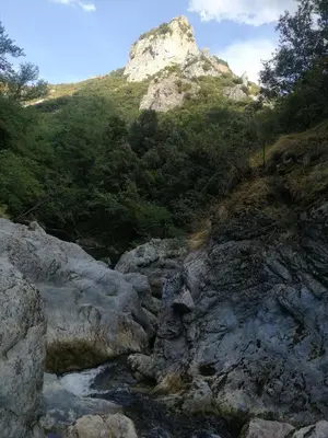 a mountain in the middle of a rocky hill at GITE DE KATE in Albières