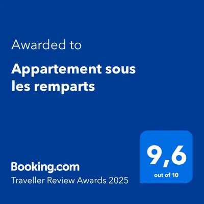 a screenshot of a phone with the text awarded to agreement costs its payments at Appartement sous les remparts in Carcassonne