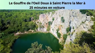 a view of a mountain and a lake at Le Cosy in Narbonne
