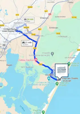 a map showing the route of the sydney metro exodus at Studio mosaïque Narbonne in Narbonne